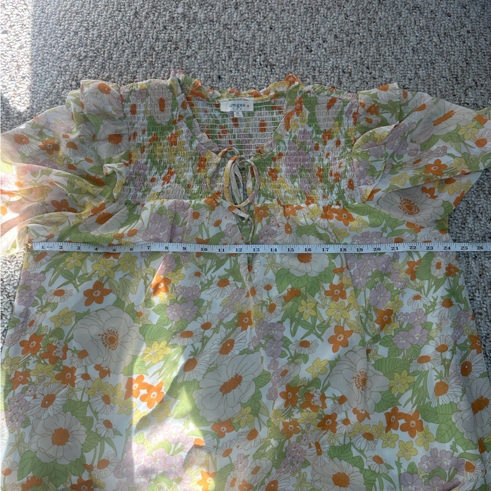 Umgee floral Flutter flowy Blouse size 1XL - Picture 9 of 9